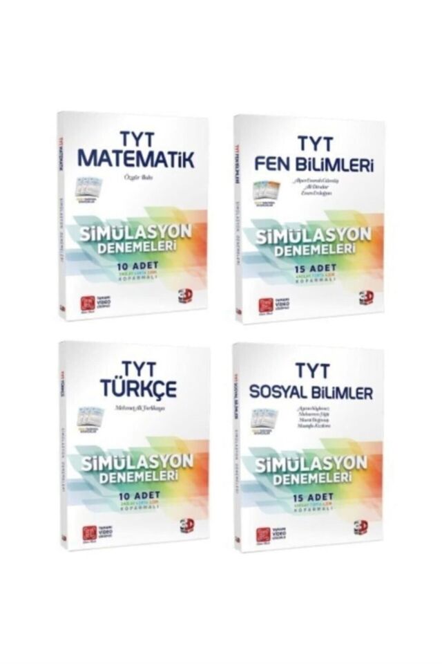 3D Yayınları Tyt Branş Deneme Seti 4'lü Kitap