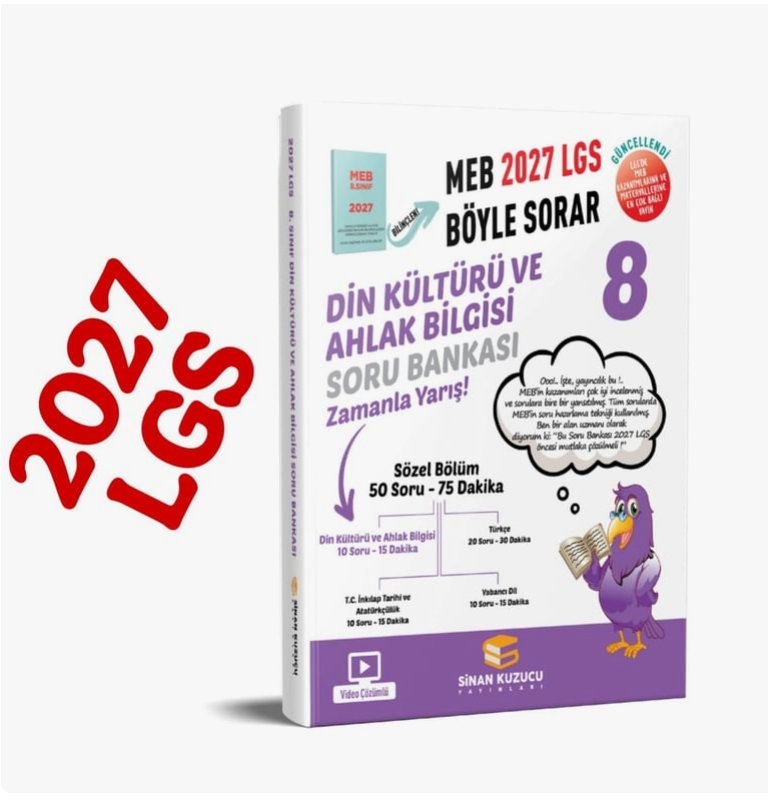 Sinan Kuzucu 2027 8. Sınıf Din Kültürü ve Ahlak Bilgisi Soru Bankası