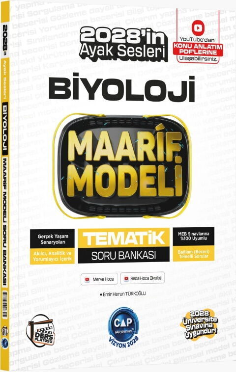 Çap Yayınları Üniversiteye Hazırlık Biyoloji Ders Platosu Maarif Modeli Tematik Soru Bankası