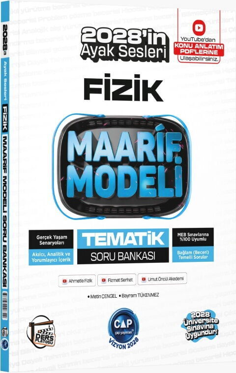 Çap Yayınları Üniversiteye Hazırlık Fizik Ders Platosu Maarif Modeli Tematik Soru Bankası