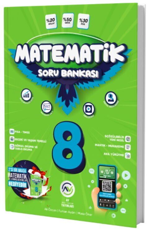 Av Akıllı Versiyon Yayınları 8. Sınıf LGS Matematik Soru Bankası