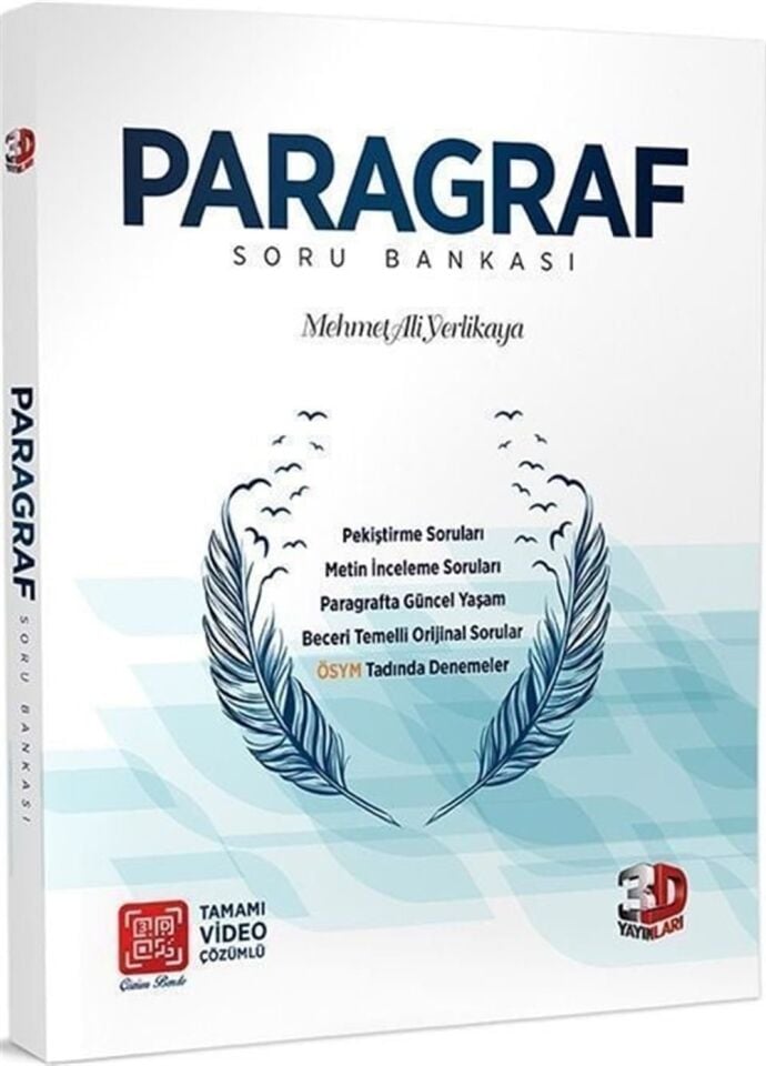 3D Yayınları Paragraf Tamamı Video Çözümlü Soru Bankası