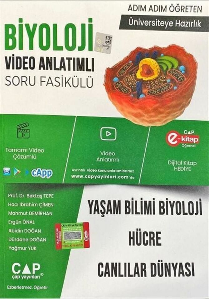 Çap Biyoloji Yaşam Bilimi Biyoloji Hücre Canlıların Dünyası Konu Anlatımlı Soru Bankası