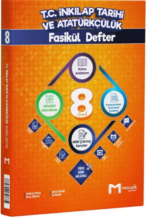 Mozaik Yayınları 8. Sınıf İnkılap Tarihi ve Atatürkçülük Fasikül Defter