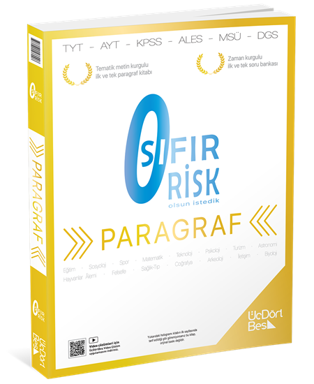 ÜçDörtBeş Yayınları 2026 Paragraf Sıfır Risk - 345