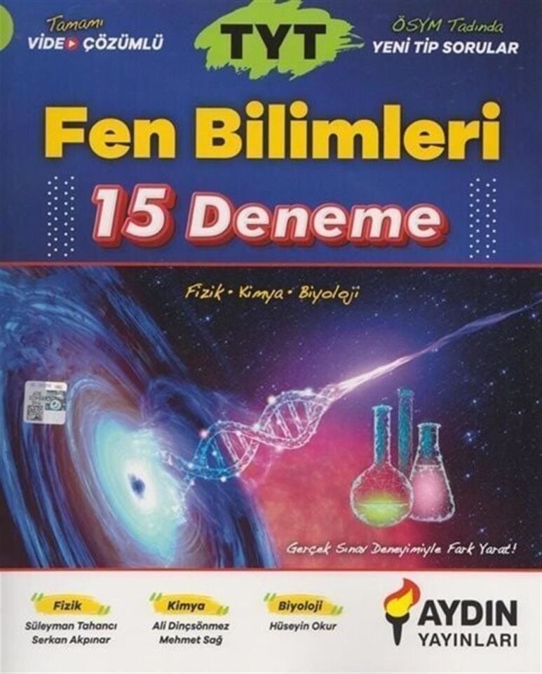 Aydın Yayınları TYT Fen Bilimleri 15 Deneme