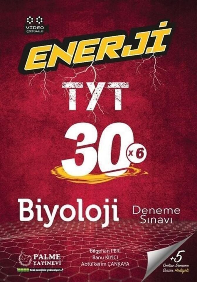 Palme Yayınları TYT Biyoloji Enerji 30 Deneme Sınavı