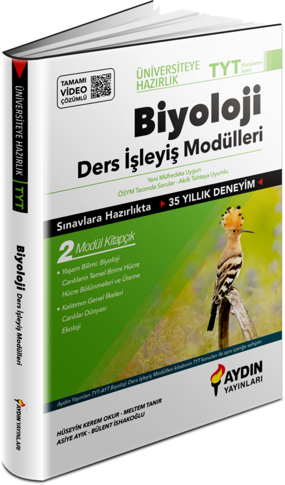 Aydın Yayınları TYT Biyoloji Üniversiteye Hazırlık Ders İşleyiş Modülleri