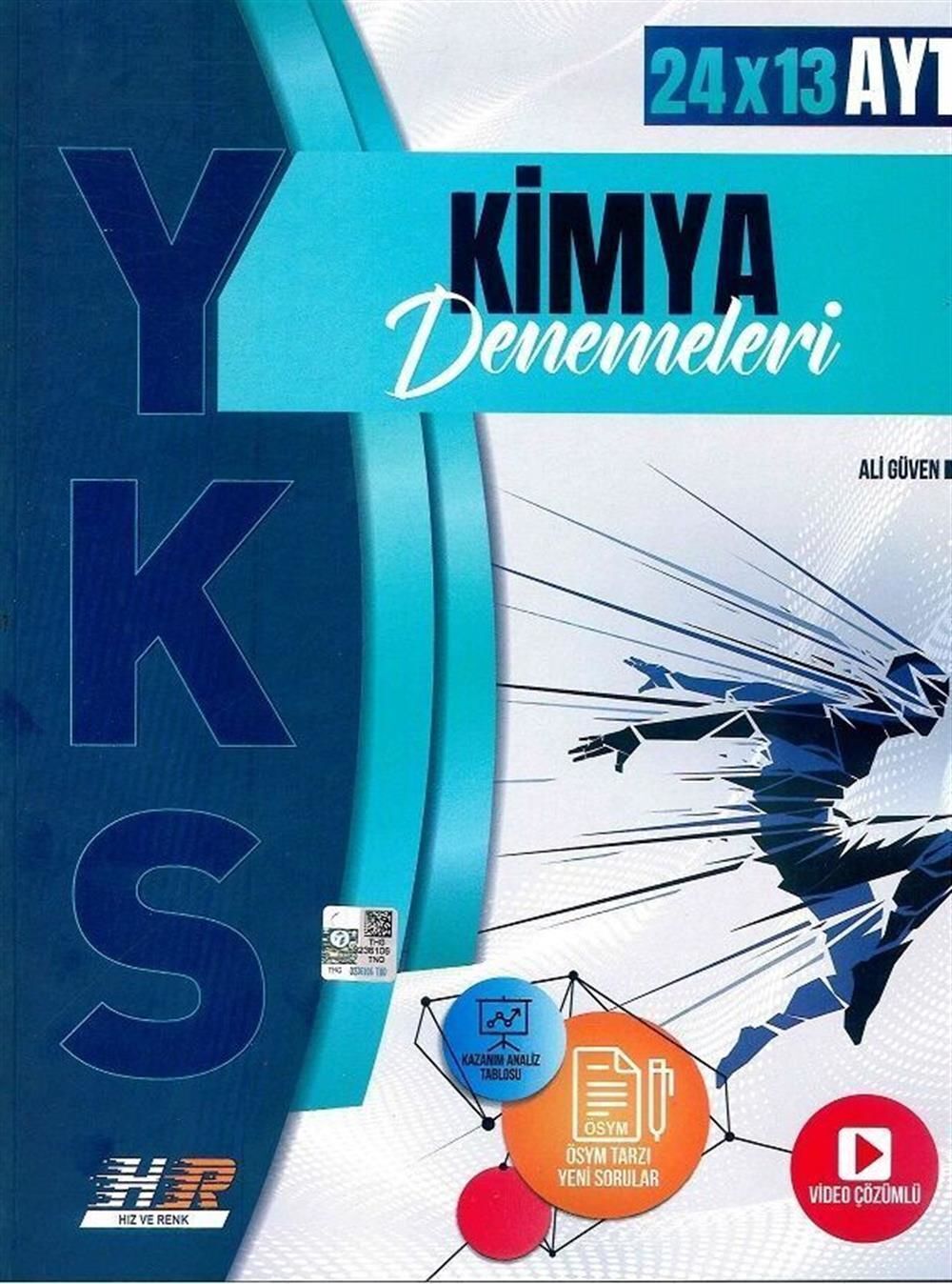 Hız ve Renk Yayınları AYT Kimya 24 x 13 Denemeleri