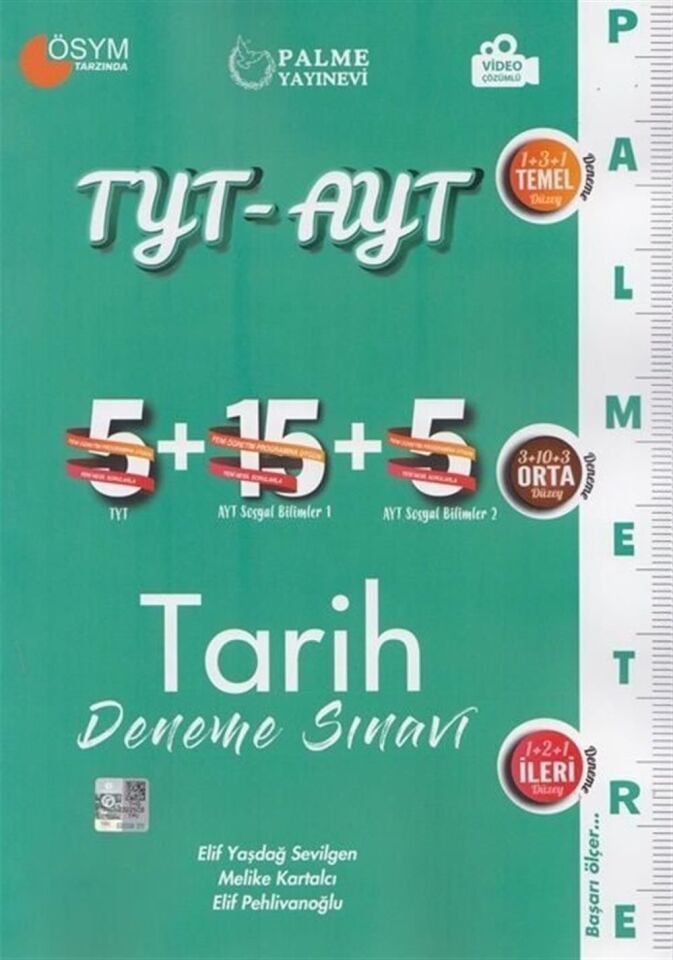 Palme Yayınları TYT AYT Tarih Deneme Sınavı