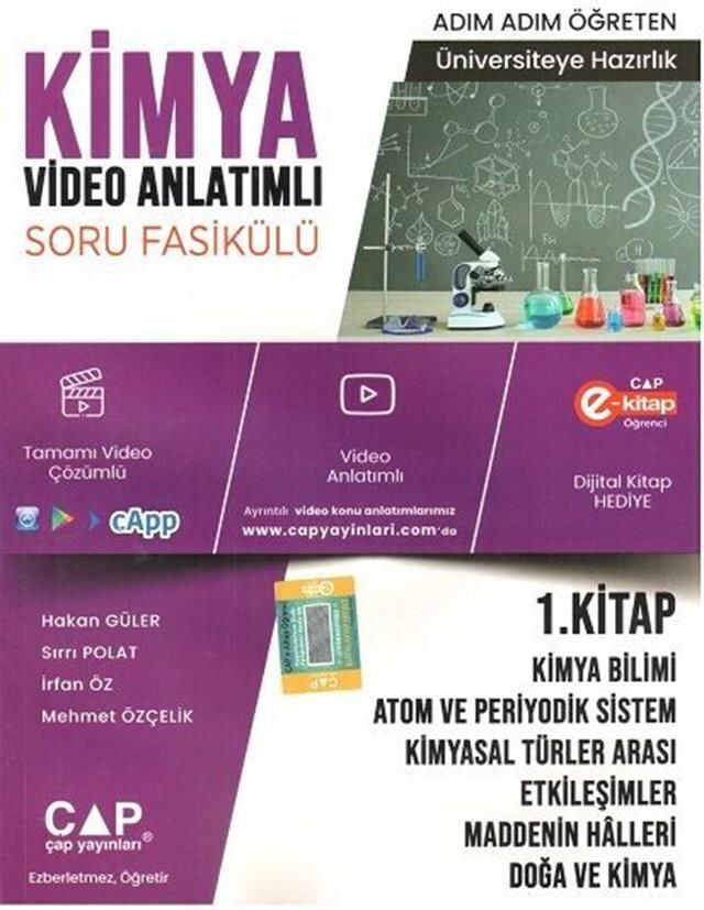Çap Yayınları Kimya 1. Kitap Konu Anlatımlı Soru Bankası
