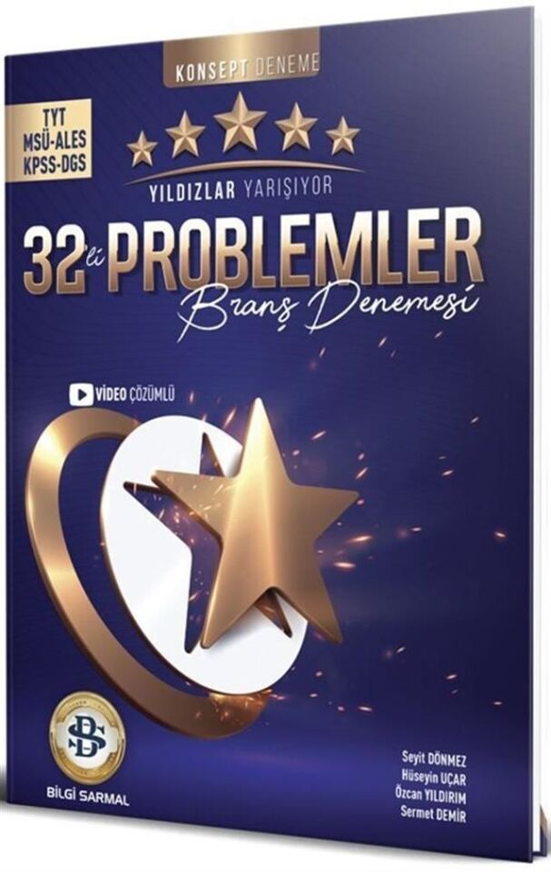 Bilgi Sarmal TYT MSÜ ALES KPSS DGS Problemler Yıldızlar Yarışıyor 32 li Branş Denemesi