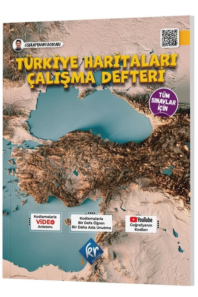KR Akademi Coğrafyanın Kodları Türkiye Haritaları Çalışma Defteri Tüm Sınavlar İçin