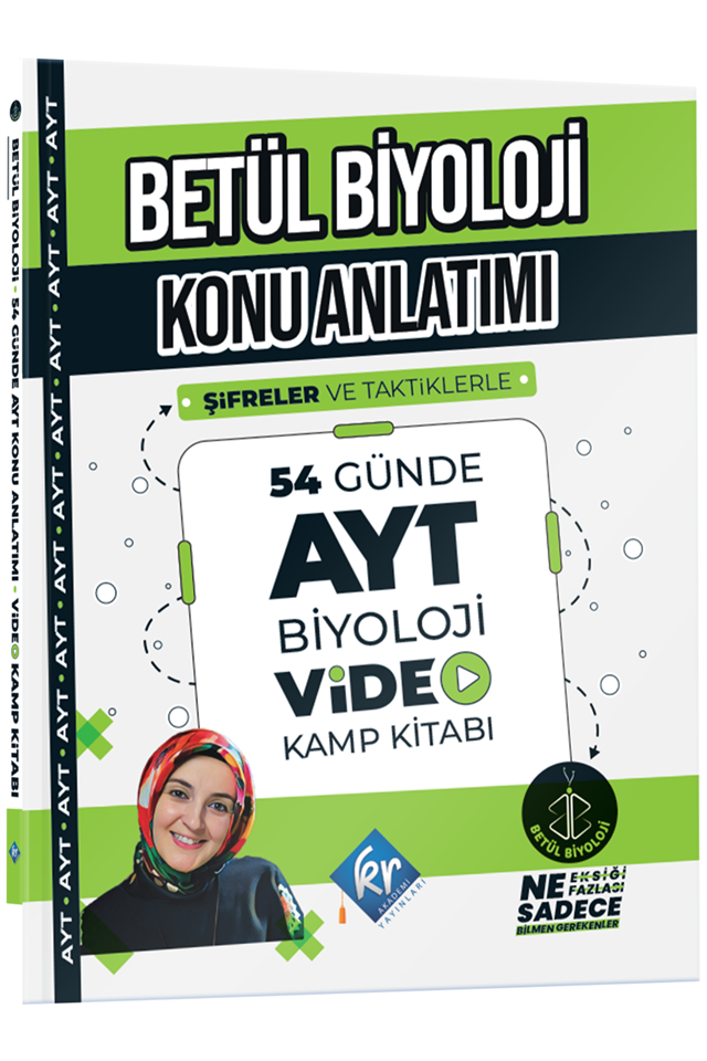KR Akademi Betül Biyoloji Konu Anlatımı 54 Günde AYT Biyoloji Video Kamp Kitabı